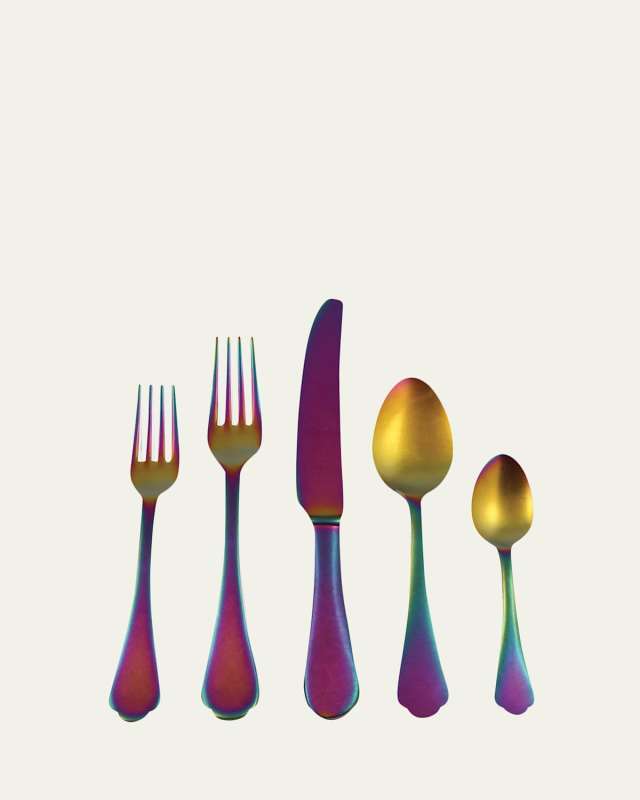 Dolce Vita Pewter Rainbow 5-Piece Flatware Set